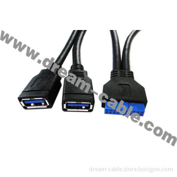Hot Selling USB 3.0 Motherboard 20pin to USB3.0 Cable Adapter